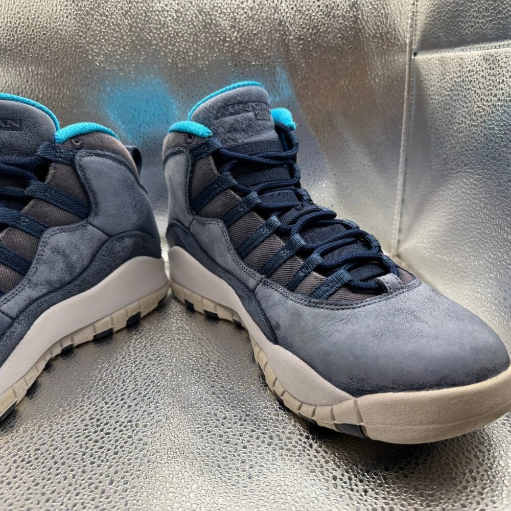 Size 11 Nike Air Jordan 10 Retro Los Angeles Mid Mens Blue Sneakers 310805-404 - Picture 5 of 12